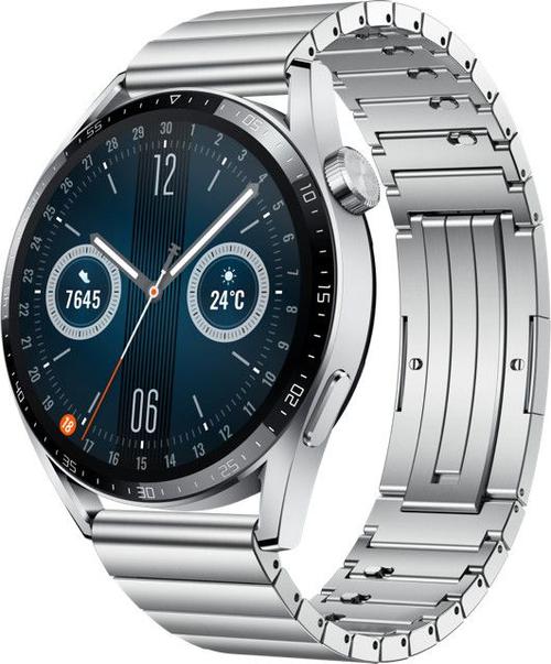 Smartwatch Huawei Watch GT 3 Elite, Display AMOLED 1.43inch, 32MB RAM, 4GB Flash, Bluetooth, GPS, Carcasa Otel, Bratara Otel, Rezistent la apa, Android/iOS (Argintiu)