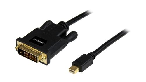 Cablu StarTech MDP2DVIMM6BS, Mini DisplayPor, DVI, 1.8m (Negru) 