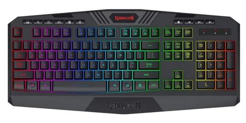 Tastatura gaming fara fir Redragon Harpe, iluminare RGB (Negru)