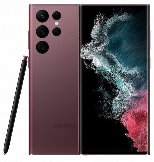 Telefon Mobil Samsung Galaxy S22 Ultra, Procesor Exynos 2200 Octa-Core, Dynamic AMOLED 2X 6.8, 8GB RAM, 128GB Flash, Camera Quad 108 + 10 + 10 + 12 MP, Wi-Fi, 5G, S Pen, Dual SIM, Android (Burgundy) (Burgundy) imagine noua 2022
