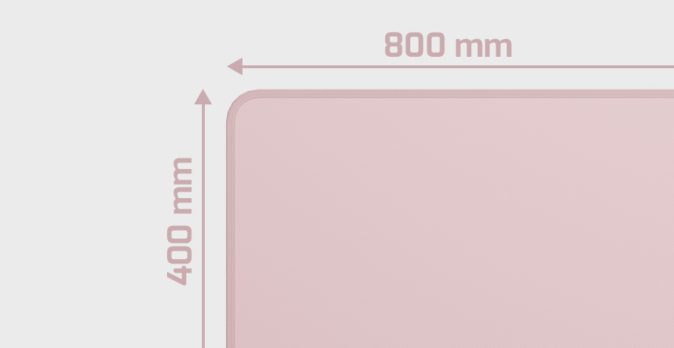 Mouse pad roz deschis de la Natec Colors Series, cu dimensiunile de 800x400mm, cu colturi rotunjite