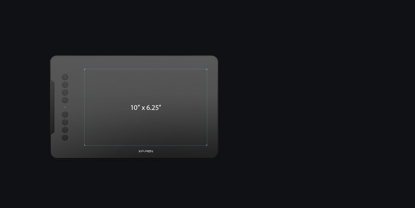 graphic tablet XP-Pen Deco 01 comes with 10 x 6.25 inches working area