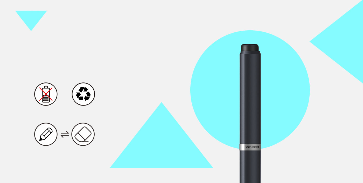 Deco 01 digital art tablet come with A Battery-free stylus