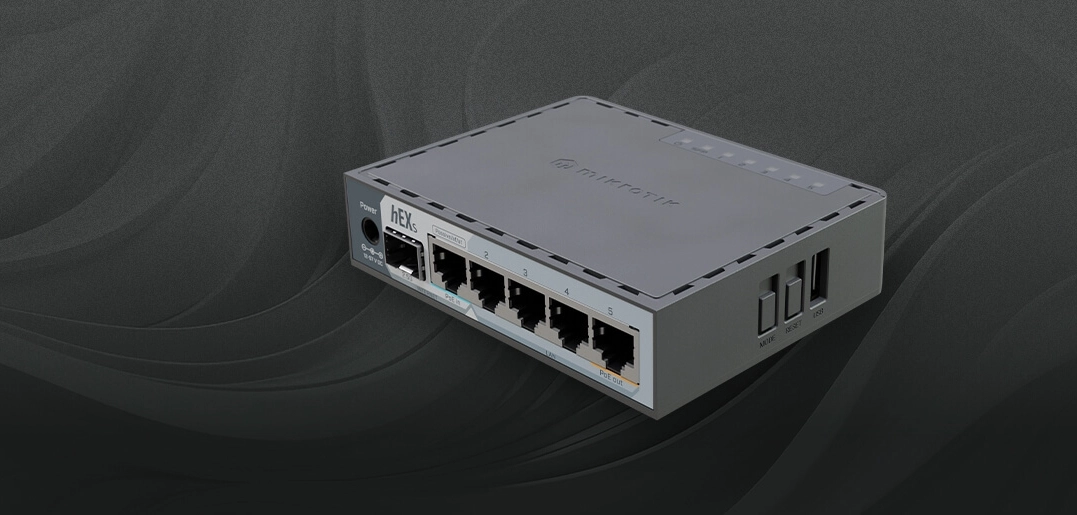 Mikrotik hEX S (2025) | Router | E60iUGS, 5x GbE RJ45, 1x SFP, iesire PoE, USB