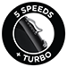 5 viteze + Turbo