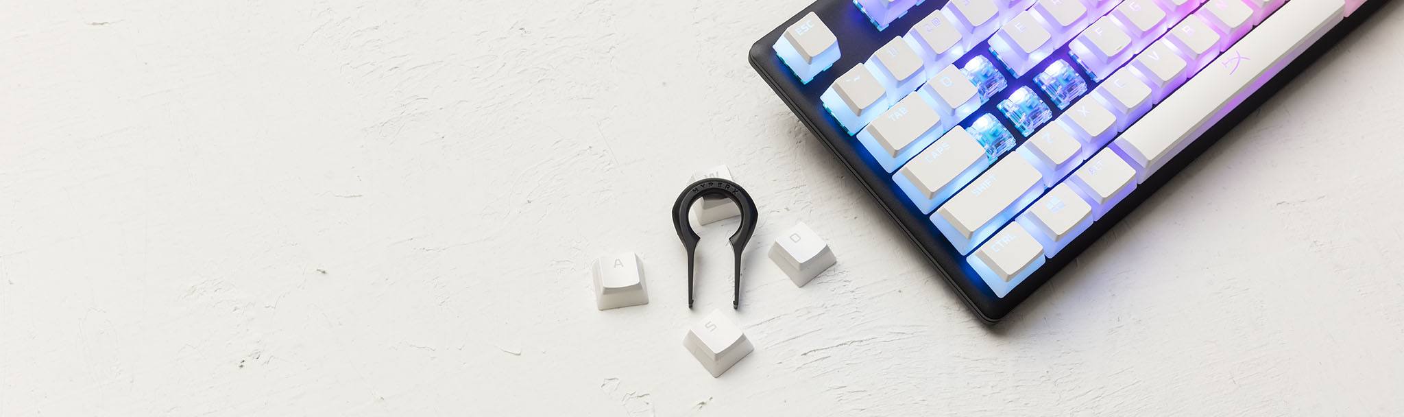 Stylish keycap removal tool included