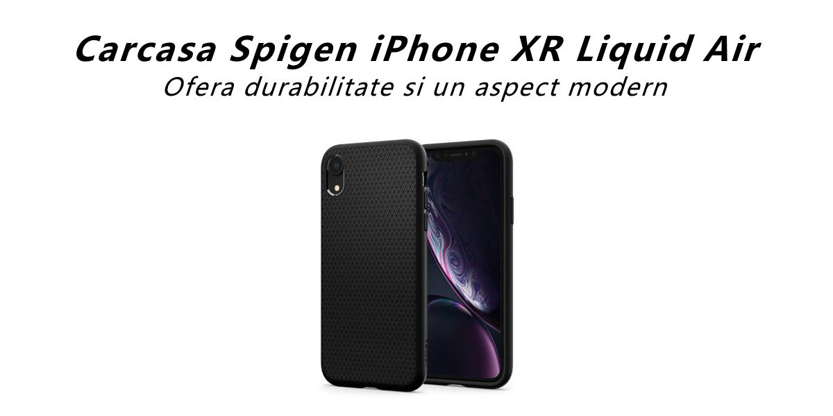 Carcasa Spigen iPhone XR Liquid Air, Matte Black Gohub