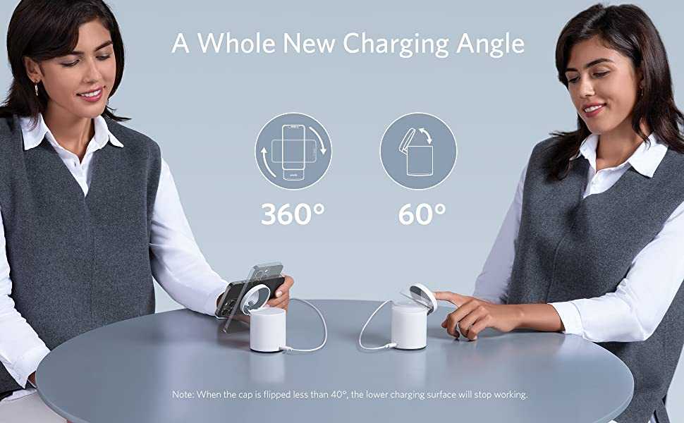 Incarcator Wireless Anker PowerWave Magnetic 2-in-1 iPhone Airpods