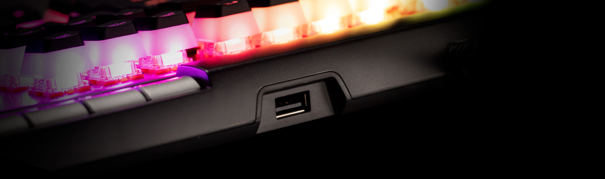USB 2.0 pass-through and 100% Anti-ghosting