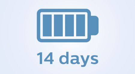 14 day long-lasting battery life