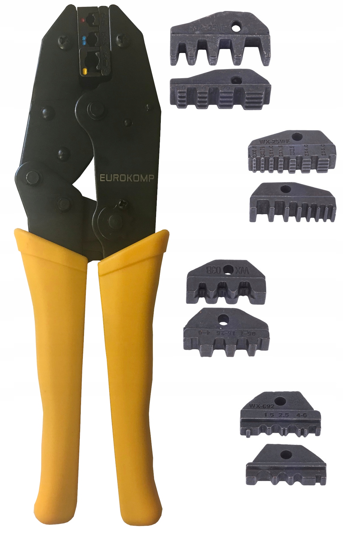 ZESTAW ZACISKARKA Z WYMIENNYMI SZCZĘKAMI x5 + ETUI Model E6110
