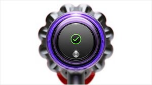 Ecranul LCD al aspiratorului Dyson V11™ afisand simbolul bifa