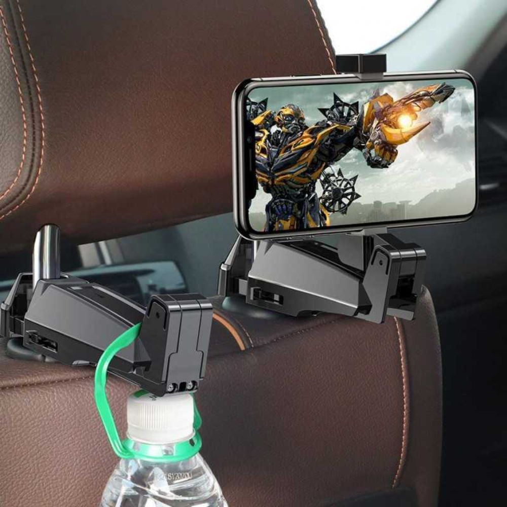 Suport Auto Baseus pentru telefon intre 4 si 6.5 inch fixare Tetiera, Negru