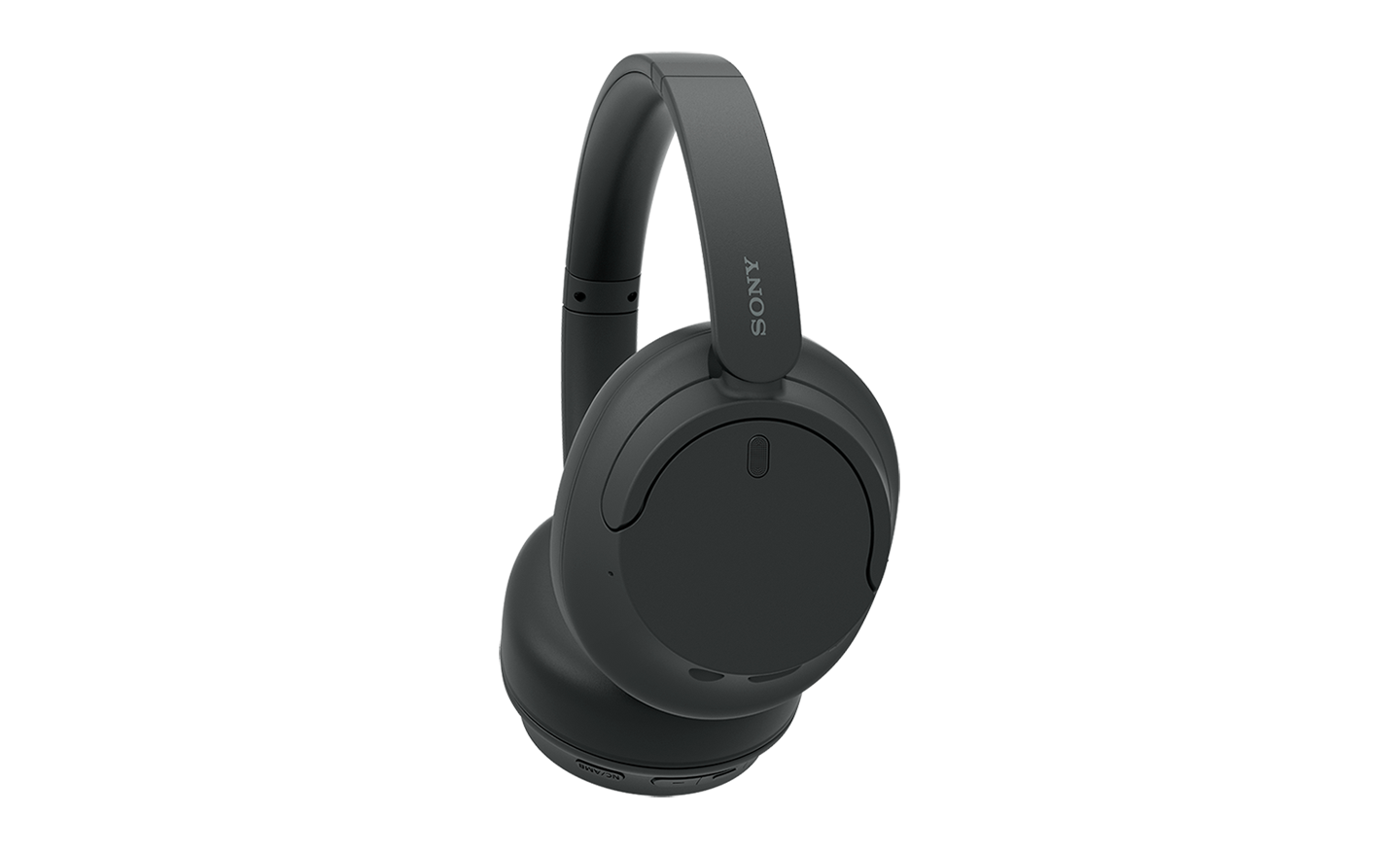 Imagine cu o pereche de casti Sony WH-CH720 negre pe fundal alb