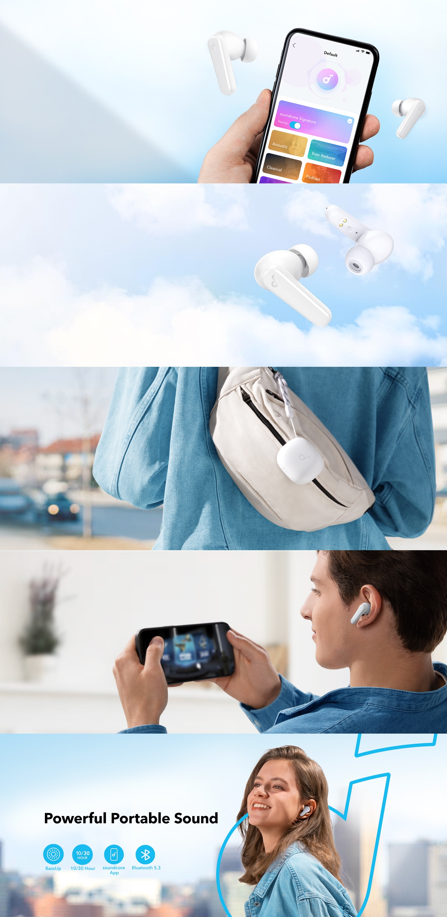 Casti true wireless Anker SoundCore R50i negru