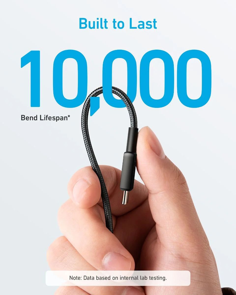 Cablu Anker 322 USB-C la USB-C 1.8 metri, Negru