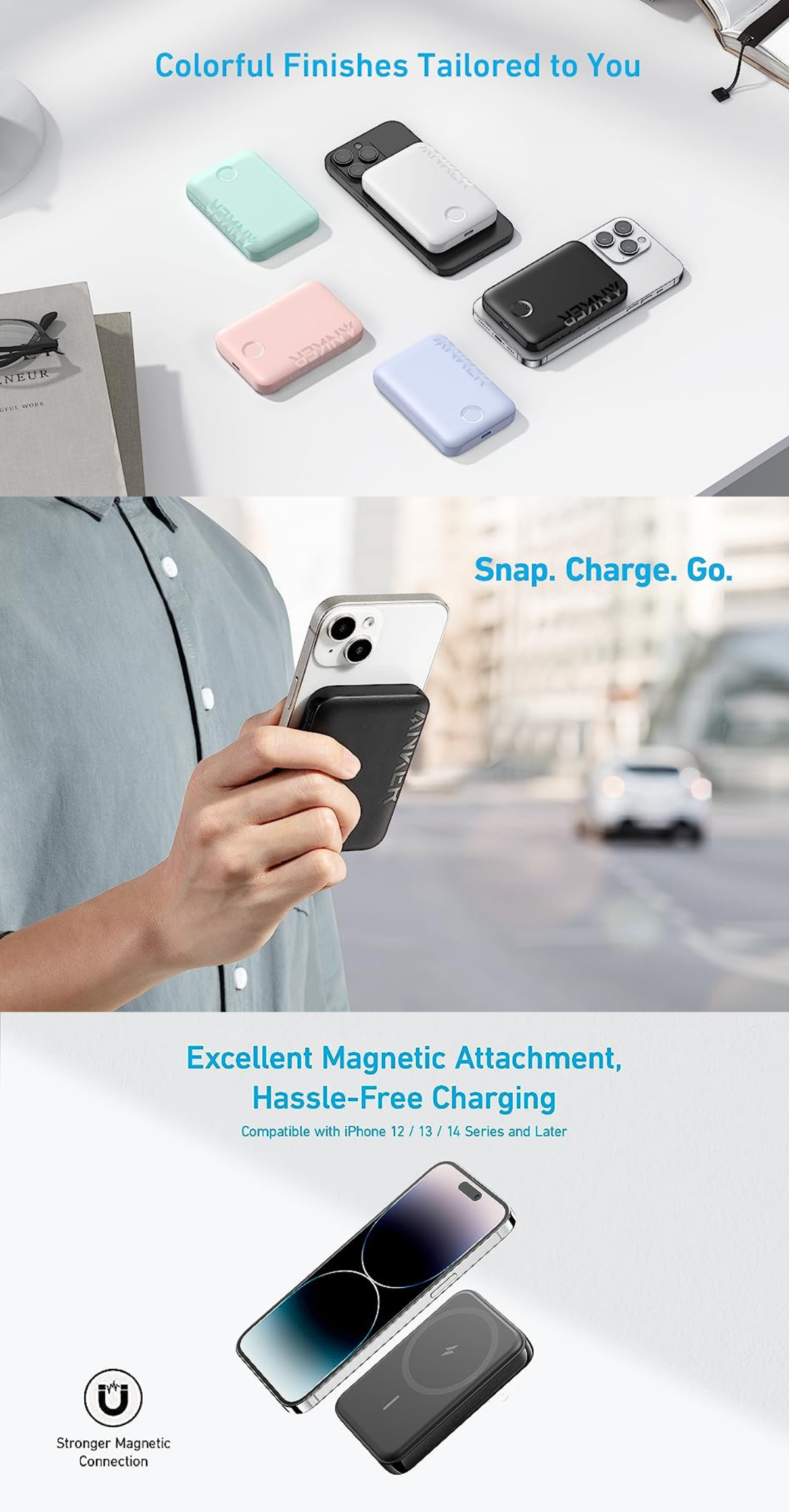 Baterie externa magnetica Anker 321 MagGo