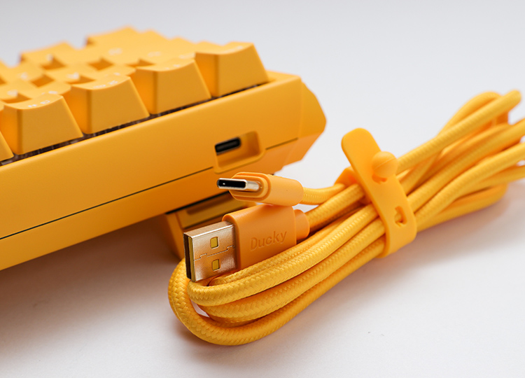 We use USB HID with the highest frequency of 1000Hz polling rate, meaning the keyboard is sending its input signal(s) to your PC 1000 times per second.