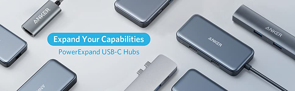 Media Hub Anker USB-C, PowerDelivery, microSD, SD, USB