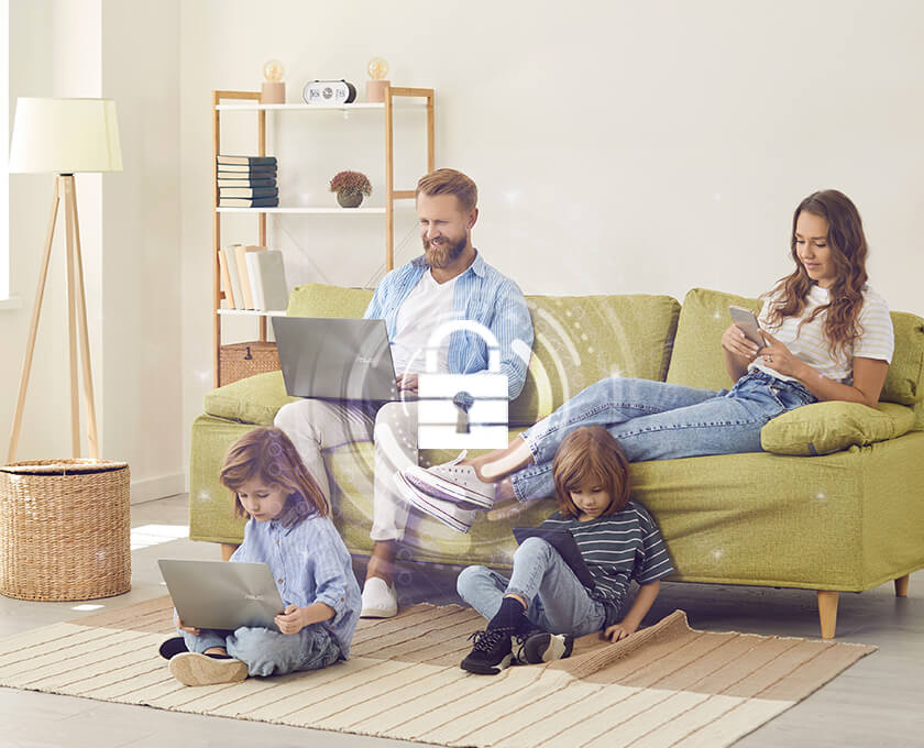 ASUS RT-AX86U Pro ofera protectie completa pentru reteaua de acasa si pentru toate dispozitivele conectate.
