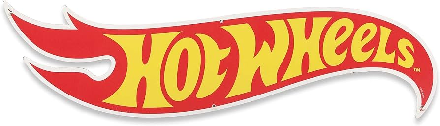Amazon.com: Mattel Hot Wheels Flame Logo Metal Sign - Large Hot Wheels Sign for Kids' Bedroom, Man Cave or Garage : Home & Kitchen