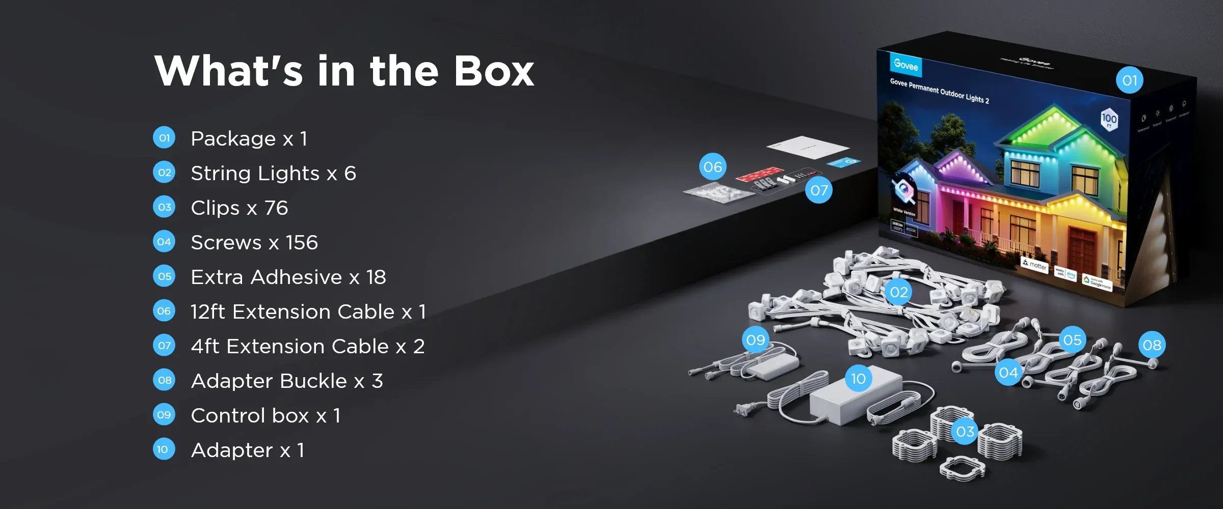 GOVEE H705E LUMINI EXTERIOARE PERMANENTE 2 - 30M