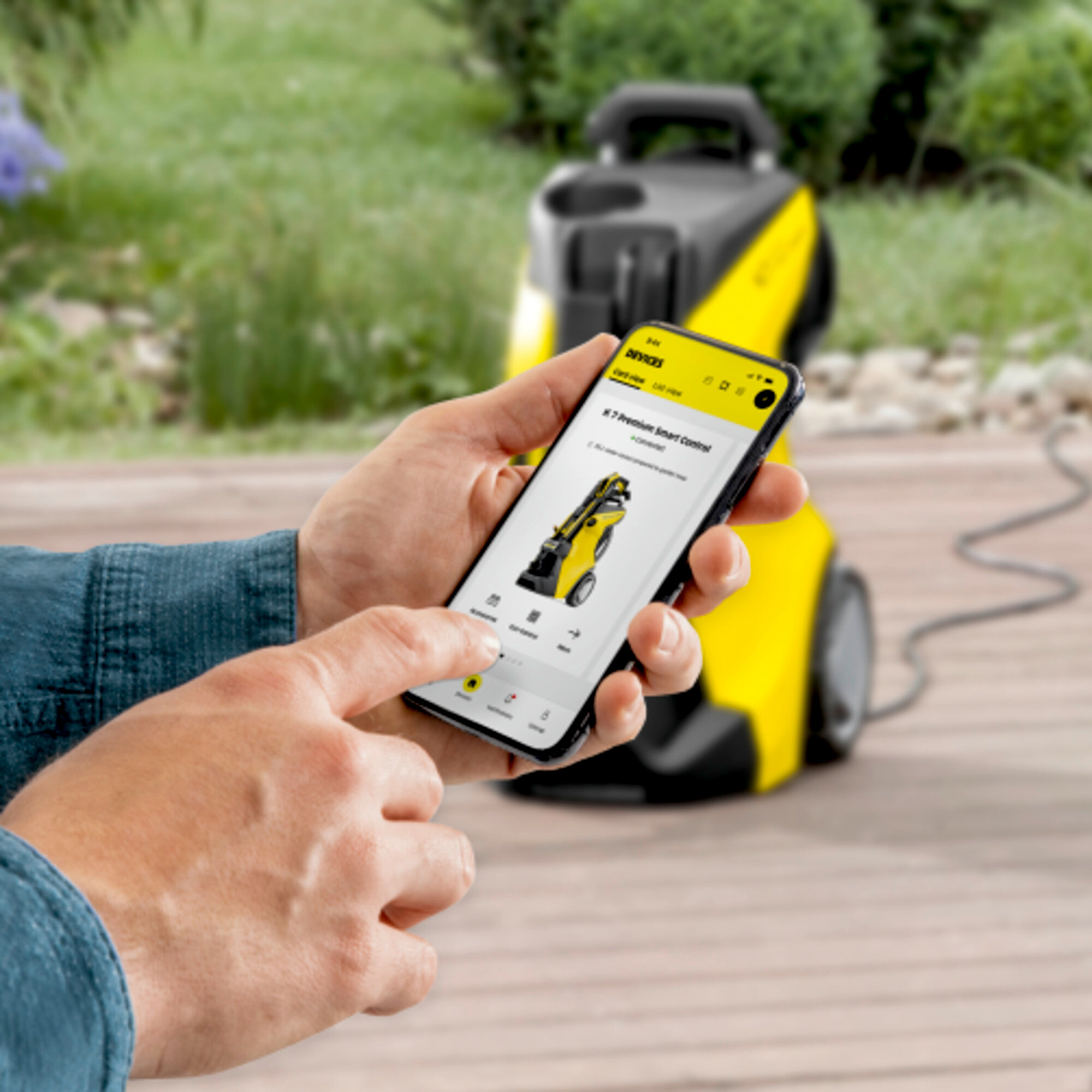 Aparat de spalat cu presiune K 7 Smart Control Flex: Se conecteaza la aplicatia Home & Garden prin Bluetooth
