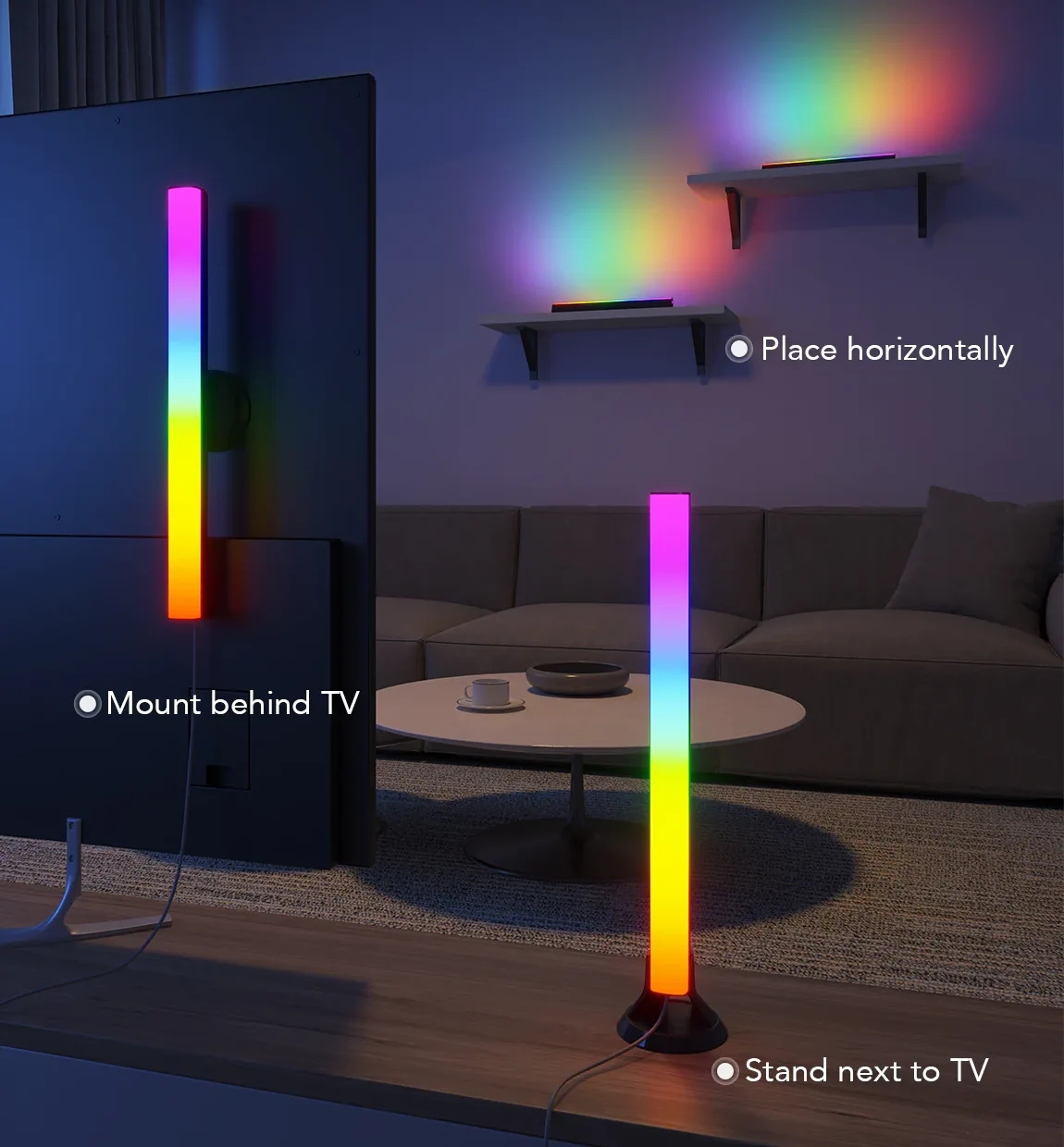GOVEE H6046 RGBIC WIFI + BLUETOOTH FLOW PLUS BARE LUMINOARE